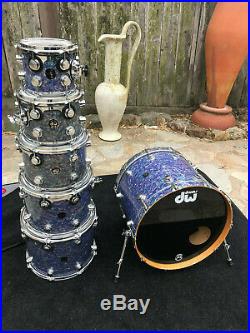 DW Collectors MEDITERRANEAN PEARL 6pc Drum Set kit! Excellent