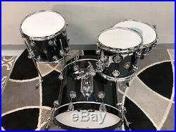 DW Collectors Maple 4pc Black Sparkle Drum Set
