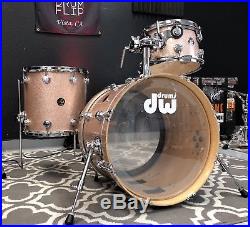 DW Collectors Maple Champagne Sparkle 3pc Drum Set! 20,14,12