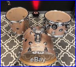 DW Collectors Maple Champagne Sparkle 3pc Drum Set! 20,14,12