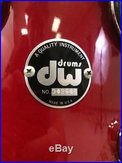 DW Collectors Maple Cherry Stain Lacquer 6pc Maple Drum Set