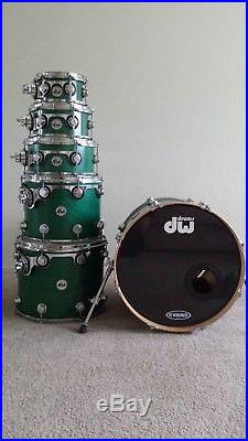 DW Collectors Series 2010 6 pc teal satin oil custom drumset
