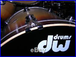 DW Collectors Series 7 piece Maple Drum set in Satin Burnt Toast Fade finish