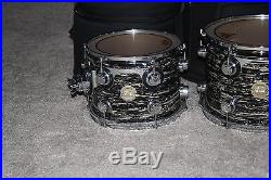 DW Collectors Series Drum Set Black Oyster Glass WithCases No Reserve
