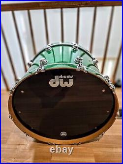 DW Collectors Series Maple/Birch 13,16,24 Green Sparkle