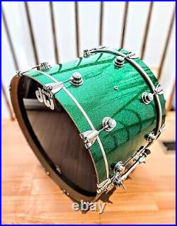 DW Collectors Series Maple/Birch 13,16,24 Green Sparkle