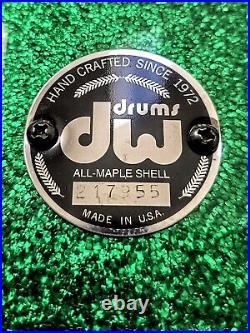 DW Collectors Series Maple/Birch 13,16,24 Green Sparkle