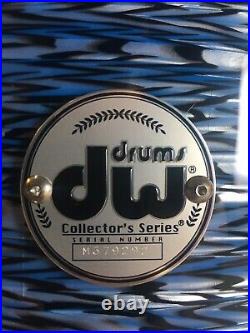 DW Collectors Series Maple Drum Set Blue Silk Onyx 4pc