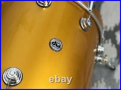 DW Collectors Series Maple/Mahogany Drum Set In The Limited Vegas Gold Lacquer