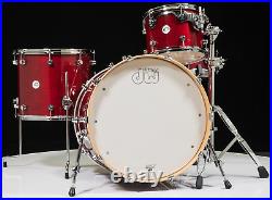 DW Design Series 4pc Drum Set Cherry Stain 12/16/22/14SD
