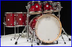DW Design Series 7pc Drum Set Cherry Stain