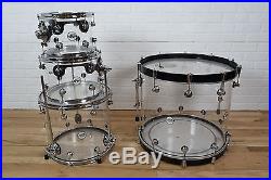 DW Designer Series Acrylic 4 piece drum set kit Excellent! -used drums for sale
