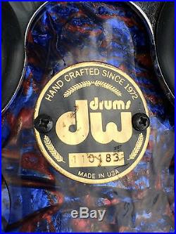 DW Drum Workshop Collector's Series Maple 6 Piece Drum Set Blue Swirl