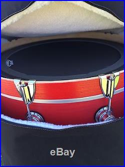 DW Drum Workshop Collectors 6pc Drum Set In Red Tiger Ash Veneer Finish