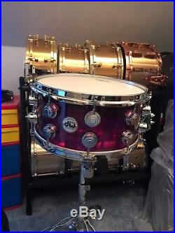 DW Drum Workshop Collectors Series Purple Acrylic 19 piece monster drum set MINT