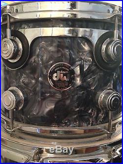 DW Drum Workshop Maple 4 Piece Drum Set in Silver Abalone Wrap (w Case Throne!)