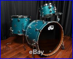 DW Drums sets Drum Workshop Collector's Maple Mahogany Teal Glass 13, 16, 24 kit