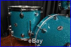 DW Drums sets Drum Workshop Collector's Maple Mahogany Teal Glass 13, 16, 24 kit