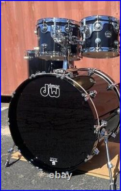 DW Performance 4pc Black Mirra Drum Set 22,16,12,10