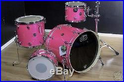 DW Performance 4pc Drum Set Limited Edition Pink Sparkle 22/16/12/6.5x14 Snare