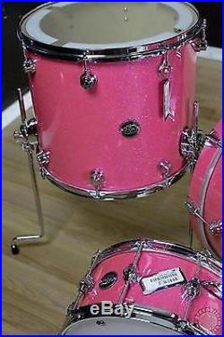 DW Performance 4pc Drum Set Limited Edition Pink Sparkle 22/16/12/6.5x14 Snare