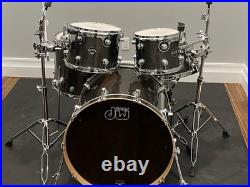 DW Performance 5 Piece Drum Set 20/10/12/14/15 Chrome Pewter Sparkle +Hardware