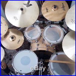 DW Performance 5pc Drum Set 22/10/12/16/14 Natural Lacquer + Ton of Extra add-on