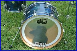 DW USA COLLECTORS SERIES 4 PC BLUE OYSTER 20-12-14 DRUM SET with5X14 SNARE! #Z993