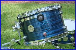 DW USA COLLECTORS SERIES 4 PC BLUE OYSTER 20-12-14 DRUM SET with5X14 SNARE! #Z993