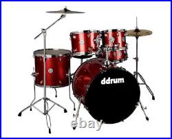 Ddrum D2 5pc Drum Kit with Cymbals Red Sparkle Used