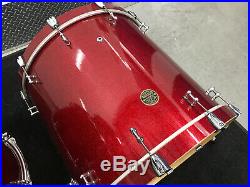 Ddrum DIOS Maple Red Sparkle Laq 5pc Drum Set kit 22x20 bass