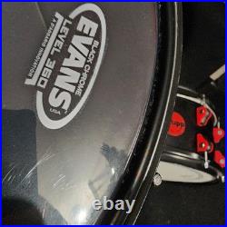 Ddrum hybrid Rare 6 Piece Shell Kit W 20 x 20 bass drum, black, Triggers Removed