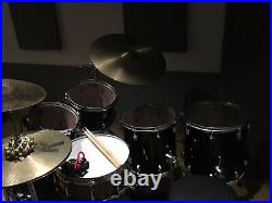 Dixon Artisan Maple/Bubinga 5 Piece drum sets for sale. Amazing Condition