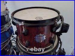 Dixon Demons Red Plasma 2000's -4 Pieces No Bass Tos Never Played Snare Used