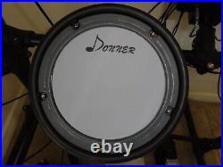 Donner 7 Piece Electronic Drum Set Electric Mesh Drum Kit For Beginners Ded-100