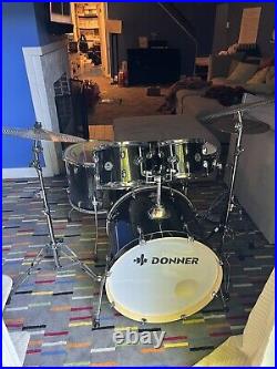 Donner DDS-520 Acoustic Drum Kit With Built In Practice Pads And Upgraded Throne