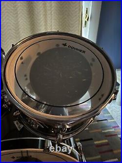 Donner DDS-520 Acoustic Drum Kit With Built In Practice Pads And Upgraded Throne