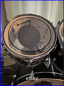 Donner DDS-520 Acoustic Drum Kit With Built In Practice Pads And Upgraded Throne