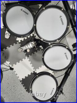 Donner DED-200 Electric Drum Set Dual Zone Snare w Throne, Headphones & Mat