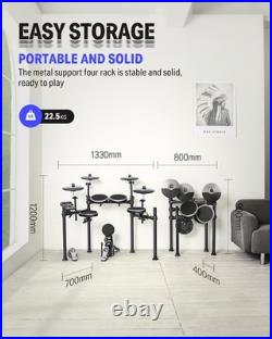 Donner DED-200X Electric Drum Set With Throne Headphones Dual Zone Snare Donner DED-200X Electric Drum Set With Throne Headphones Dual Zone Snare