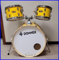Donner Drum Set Adult with Practice Mute Pad, 5-Piece 22 inch Full Size Acoustic