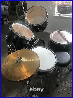 Drum Set Complete with Drums-All Hardware-Cymbals-Throne -Plus FREE Bonuses