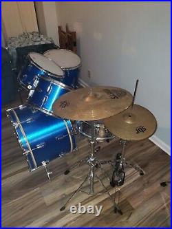 Drum Set Cortley Blue 5 Piece Withcymbals