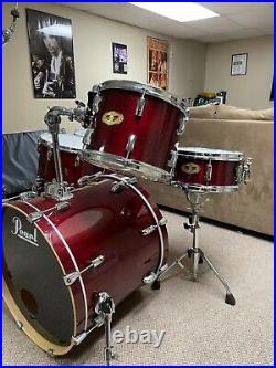Drum Set Pearl 5-piece all Maple Shell Red