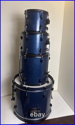 Drum set blue Gammon Percussion kit (kick 20/ Toms 18/ 16/ 14)