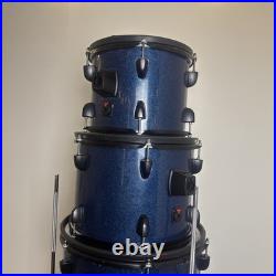 Drum set blue Gammon Percussion kit (kick 20/ Toms 18/ 16/ 14)
