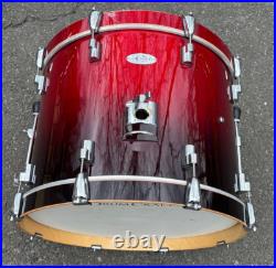 Drumset Drumcraft Drum Craft Bass Drum Transparent Red 22 Inches