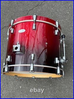 Drumset Drumcraft Drum Craft Bass Drum Transparent Red 22 Inches