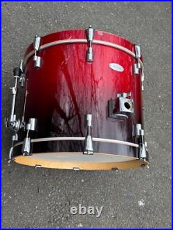 Drumset Drumcraft Drum Craft Bass Drum Transparent Red 22 Inches