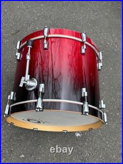 Drumset Drumcraft Drum Craft Bass Drum Transparent Red 22 Inches